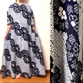 有松絞り 浴衣 反物 着物リメイク チュニック 有松絞り 浴衣リメイク チュニック | iichi 日々の暮らしを