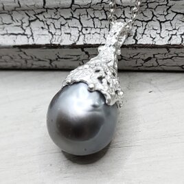 baroque pearl＊925 lace pendant
