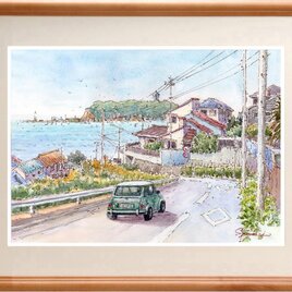 注文制作します 水彩画原画 江の島ヨットハーバー ＃618 | iichi