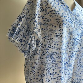 浴衣アシメフリルVネックトップス（フリーサイズ）