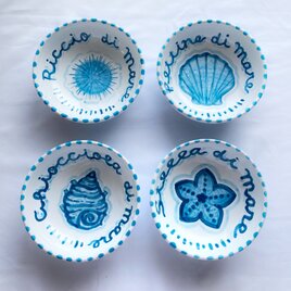 ボウル M 14cm 海 COP046　マヨリカ焼き イタリア陶器のコピー