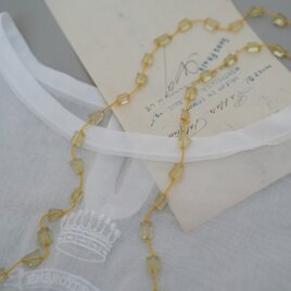 long necklace silk レモンクォーツ