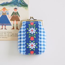 □リバティープリントのミニがま口キーホルダー / エリザベス