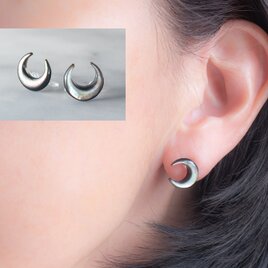 大人ロマンチック＊ブラックシェルムーン・イヤリング