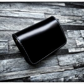 トラッカーウォレット ハンドメイド 一点物 サドルレザー ブラック 手縫い トラッカーウォレット/長財布/革財布/ライダースウォレット