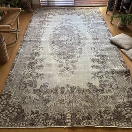 48×114 パッチワーク リーフ赤い花 ブラウン トルコヴィンテージ