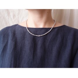 【SV】Gray Pearl Necklace／グレーパール ネックレス