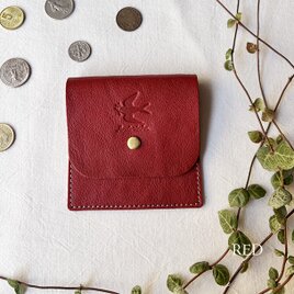 ポーチ　ロングコート　チワワ　わんちゃん刺繍　本革　レザー　コインケース　ちわわ チワワ/ロングコート] ポケットウォレット | iichi 日々の暮らし