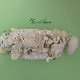 * vintage flower ❀ * シックな布花の コサージュ vintage flower ❀ * シックな布花の コサージュ