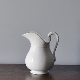 【金継ぎ】クレイユモントロー　ピシェ　アヒル口　ホワイト　水差し 金継ぎ】クレイユモントロー ピシェ アヒル口 ホワイト 水差し