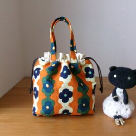 小さめ巾着トートバッグ