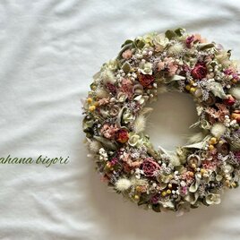 ミニ薔薇とオレガノのリース