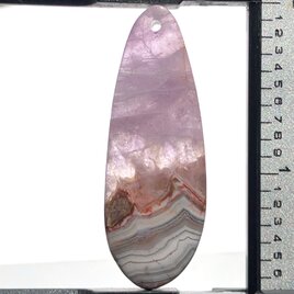 穴あき桜瑪瑙[293] 40x27mm 65Cts 天然石 / カボション / ルース