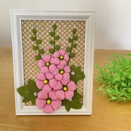 つまみ細工 立葵の花 インテリア