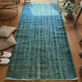 トルコヴィンテージラグ ビビットピンク オーバーダイ 118×58