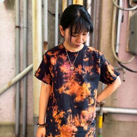 タイダイ染め ビッグシルエット Tシャツ Mサイズ ブルー ムラ