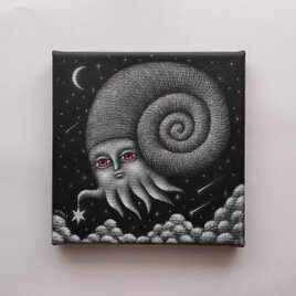 原画「本とニャン」キャンバス F0号 | iichi 日々の暮らしを