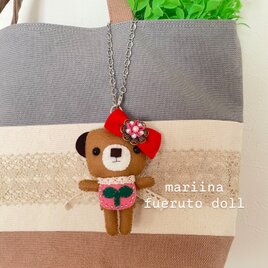 こぐまのバッグチャーム&つまみ細工