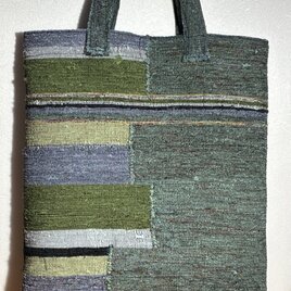 値下げ中　裂織りバッグ♪手織り　手提げバッグ