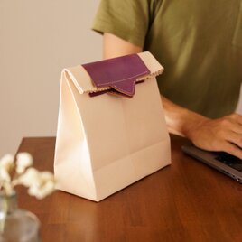 ふた付きレザー小物入れ】おしゃれ収納ケース｜イタリアンレザー