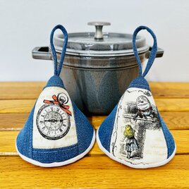 三角鍋つかみstaub ストウブ ホーロー 鍋つかみ ミトン | iichi