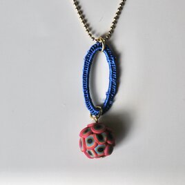 ボールチェーンネックレス　ダエン　03 blue×pink orange mizuiro black yellow