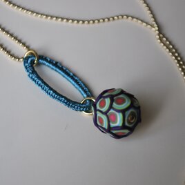 ボールチェーンネックレス　ダエン　04 turquoise×purple pink green kinari turquoise