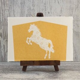 オーダー　和紙製　金泥加工　ポストカード　干支「午」　2026年　お正月　縁起物