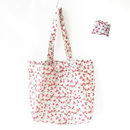 ヌビ バッグ ポーチ 底板 ハンドメイド ベージュピンク×チェリー ヌビ バッグ ポーチ 底板 ハンドメイド ベージュピンク×チェリー