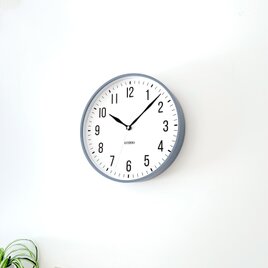 KATOMOKU plywood clock 19 グレー km-111GR 掛け時計木製 曲げわっぱ