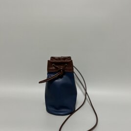 美品 BAGJACK レザーポシェット 巾着 Biku/山羊革巾着ポシェット/ブラック【受注生産】 | SCATOLA