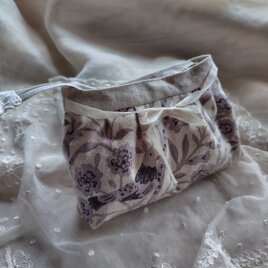 リネン*刺繍生地*メガネケース*リーフ | iichi 日々の暮らしを