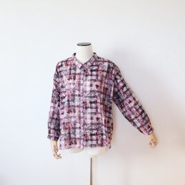 リバティ　アーカイブ・ギンガムのゆったりシャツ
