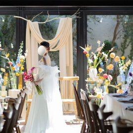 ドレスアレンジ用トップスのみ オフホワイト ソフトチュール ベール風ポンチョ 実例写真！ドレスアレンジ用トップスのみ オフホワイト ソフト