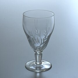 【Karhula-iittala】Kukkahovi カットガラス（切子）の脚付きグラス