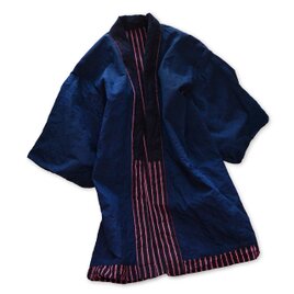 剣道着と手ぬぐいのリバーシブルジャケット　刺し子　古布リメイク 剣道着と手ぬぐいのリバーシブルジャケット 刺し子 古布リメイク