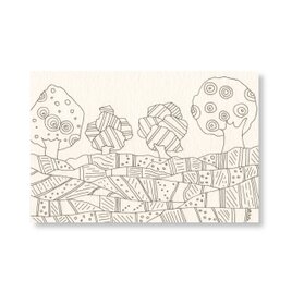 鉛筆画「Cloudy Florence」　B5大サイズ 抽象画アート No.028 カラーインク B5サイズ | kasui_artwork