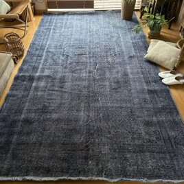 62×119 あると便利なパッチワークラグ　トルコヴィンテージラグ 58.5×150 パッチワークロングラグ ネイビー×紫 トルコ