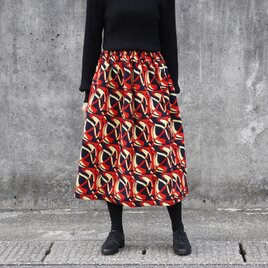 カンガのウェストギャザーワンピース（アフリカ布ワンピース