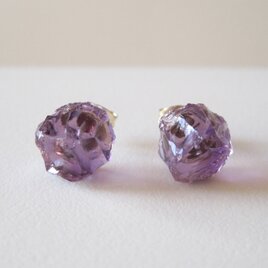 タンザナイトの原石ピアス/tanzania 片耳 14kgf | iichi 日々の