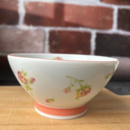 ピンクローズ　茶碗　飯碗