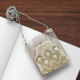 ビーズ編みがま口-グレーティストスワン | iichi 日々の暮らしを