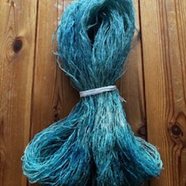 藍の生葉染め糸 きびそ（生皮苧）純国産　（群馬県産）A級ランク1000デニール　