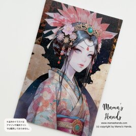 三日月とツクヨミ》☘️A4 ポスター 和の月夜を楽しむ 日本神話