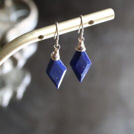 14Kgf ホワイトラブラドライト 天然石 ピアス/イヤリング--Over