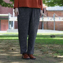 ⚪︎柿渋染×藍染⚪︎節霜降のズボン