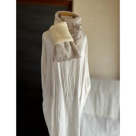 【マフラータイプ】forest tile・tambourineのネックウォーマー  ミナペルホネン生地使用