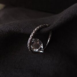 SV Herkimer quartz braids Ear cuff