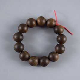 沈香　特選　18mm　ウッド　腕輪　ブレスレット　数珠　京都　京念珠　中古 　JK9 【送料無料】