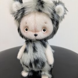 ぬいぐるみ☆着ぐるみみたいなひょうさん☆黒☆立ち姿
